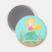 Zeemeermin uit de oceaan, voor meisjes magneet (Voorkant / Achterkant)