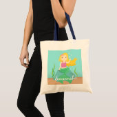 Zeemeermin uit de oceaan, voor meisjes tote bag (Voorkant (product))