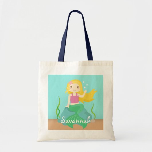 Zeemeermin uit de oceaan, voor meisjes tote bag (Voorkant)