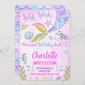 Zeemeermin Uitnodiging (Voorkant / Achterkant)