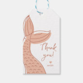 Zeemeermin Uitnodiging, Minimalistisch, Onder het  Cadeaulabel (Voorkant)