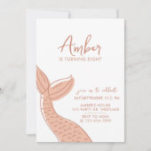 Zeemeermin Uitnodiging, Minimalistisch, Onder het  Kaart (Voorkant)