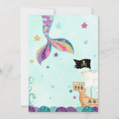 Zeemeermin uitnodiging, onder de zee feest uitnodi kaart (Achterkant)