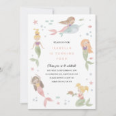 Zeemeermin Uitnodiging Template, Zwembad Feest Uit (Voorkant)