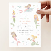 Zeemeermin Uitnodiging Template, Zwembad Feest Uit