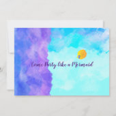 Zeemeermin uitnodigingen voor volwassenen (Achterkant)