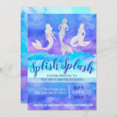 Zeemeermin uitnodigingen voor volwassenen (Voorkant / Achterkant)