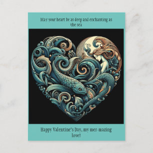 Zeemeermin Valentijn Post Kaart