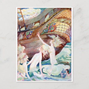 zeemeermin van Anne Anderson Briefkaart