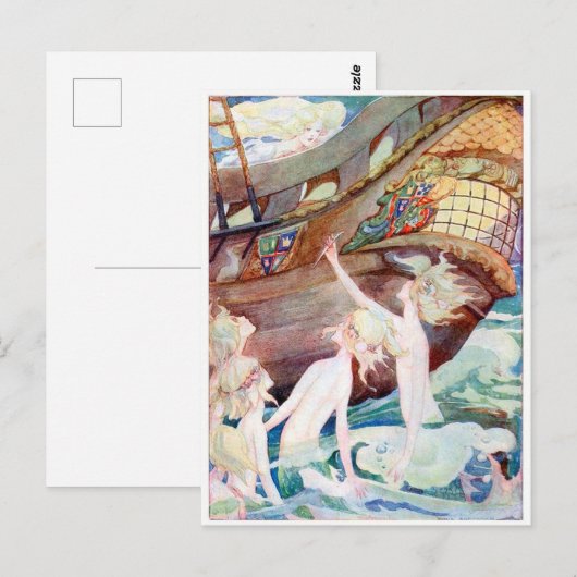 zeemeermin van Anne Anderson Briefkaart (Voorkant / Achterkant)