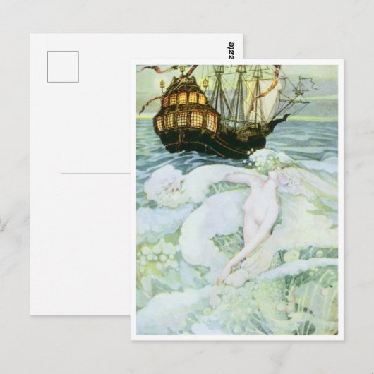  zeemeermin van Anne Anderson Briefkaart (Voorkant / Achterkant)