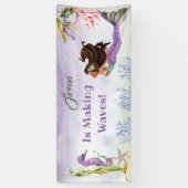 Zeemeermin van Colour Ethnic Seahorse Crab Paars B Spandoek (Verticaal)