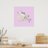 Zeemeermin van de Eenhoring Moderne Trendy Geloof  Poster (Keuken)