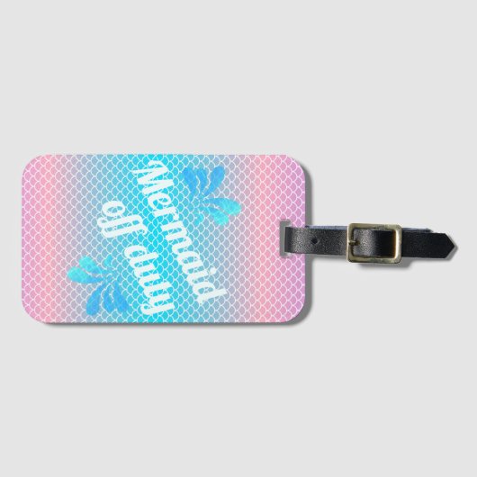 Zeemeermin van dienst gradiënt schalen bagagelabel (Voorkant (horizontaal))