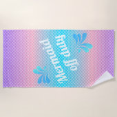 Zeemeermin van dienst gradiënt schalen strandlaken (Voorkant)