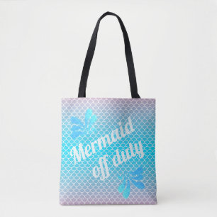 Zeemeermin van dienst gradiënt schalen tote bag