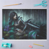 Zeemeermin van het Dark Tissue Paper Tissuepapier (Craft)