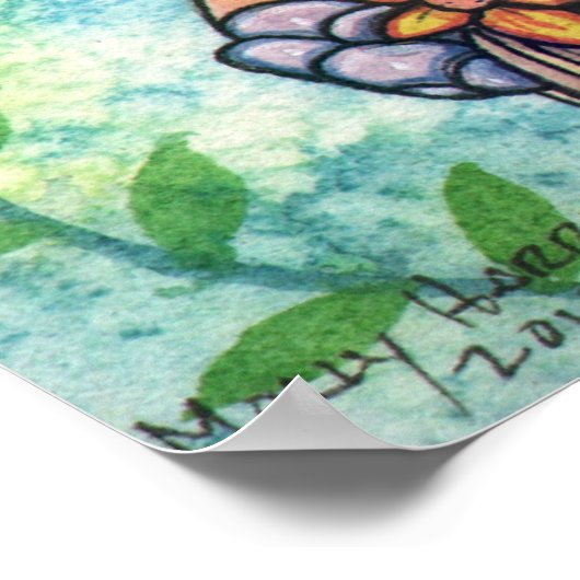 Zeemeermin van het Poster Brook van Molly Harrison (Hoek)