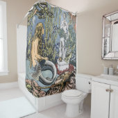 Zeemeermin van Ivan Bilibin Douchegordijn (In situ)