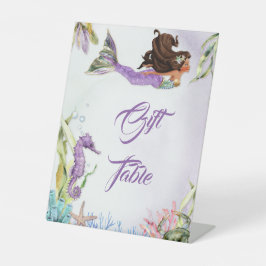 Zeemeermin van Kleur Cadeau Welkom Eettafel Bord Reclamebord Met Voetstuk
