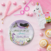 Zeemeermin van Kleur Zeepaardkrab Paarse Goud Groe Papieren Bordje (Feest)