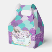 Zeemeermin Verjaardag Baby shower Dank u Paarse Bedankdoosjes (Achterkant)