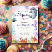 Zeemeermin Verjaardag Bash Kaart