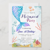 Zeemeermin Verjaardag Bash Kaart (Voorkant)