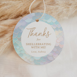 Zeemeermin Verjaardag Bedankt voor Shellebrating Bedankjes Labels