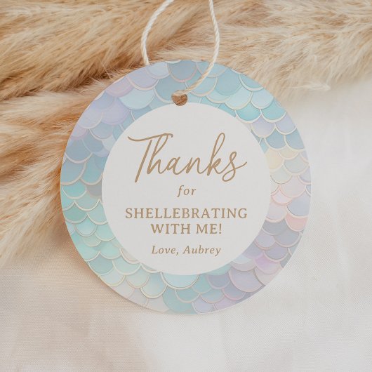 Zeemeermin Verjaardag Bedankt voor Shellebrating Bedankjes Labels