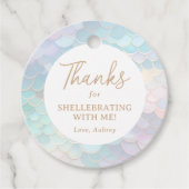 Zeemeermin Verjaardag Bedankt voor Shellebrating Bedankjes Labels (Voorkant)