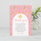 Zeemeermin Verjaardag Foto Bedankt Kaart (Staand voorkant)