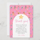 Zeemeermin Verjaardag Foto Bedankt Kaart (Voorkant)