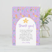 Zeemeermin Verjaardag Foto Bedankt Kaart (Staand voorkant)