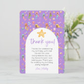 Zeemeermin Verjaardag Foto Bedankt Kaart (Staand voorkant)