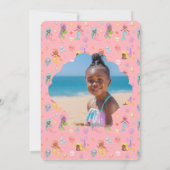 Zeemeermin Verjaardag Foto Bedankt Kaart (Achterkant)