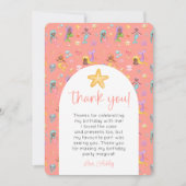 Zeemeermin Verjaardag Foto Bedankt Kaart (Voorkant)