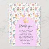 Zeemeermin Verjaardag Foto Bedankt Kaart (Voorkant / Achterkant)