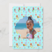 Zeemeermin Verjaardag Foto Bedankt Kaart (Achterkant)