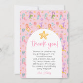 Zeemeermin Verjaardag Foto Bedankt Kaart (Voorkant)