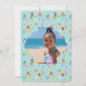 Zeemeermin Verjaardag Foto Bedankt Kaart (Achterkant)