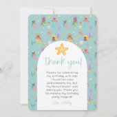 Zeemeermin Verjaardag Foto Bedankt Kaart (Voorkant)