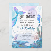 zeemeermin verjaardag kaart (Voorkant / Achterkant)