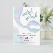 Zeemeermin Verjaardag Kaart (Staand voorkant)