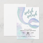 Zeemeermin Verjaardag Kaart (Voorkant / Achterkant)