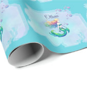 Zeemeermin Verjaardag onder het Zee Cadeaupapier (Rol Hoek)