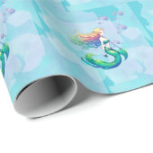 Zeemeermin Verjaardag onder het Zee Cadeaupapier (Rol Hoek)