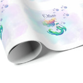 Zeemeermin Verjaardag onder het Zee Cadeaupapier (Rol Hoek)