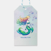 Zeemeermin Verjaardag onder het Zee Dank u Cadeaulabel (Achterkant)