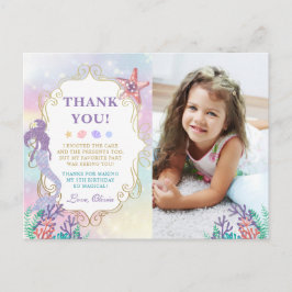 Zeemeermin Verjaardag Onder Zee Foto Dank Je Briefkaart